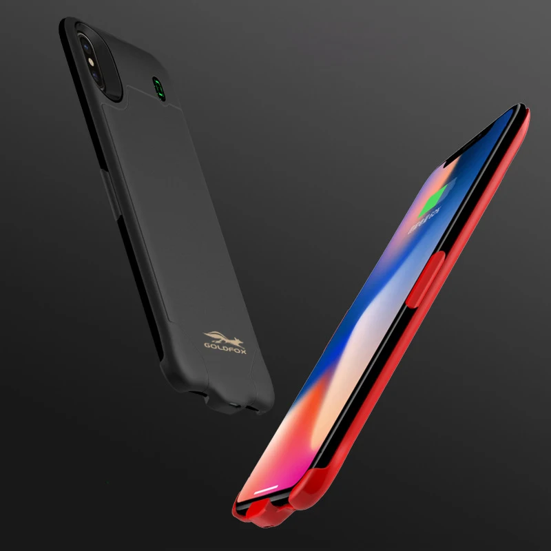 4000 мАч/6000 мАч для iPhone X чехол зарядного устройства мобильного телефона резервного