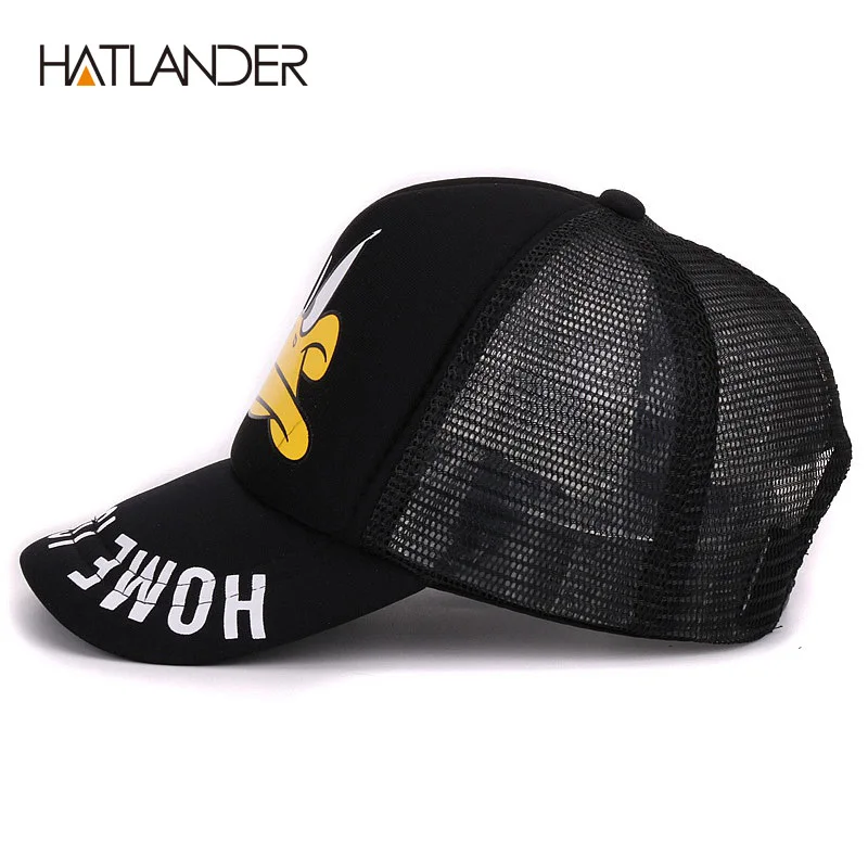 Hatlander/милые детские бейсболки; кепки для маленьких девочек с солнцезащитным козырьком; бейсболки для мальчиков; Кепка с рисунком утки; летняя детская сетчатая Кепка