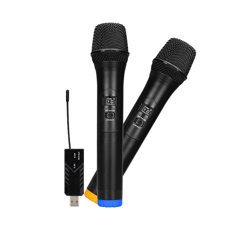 UHF мини двойной Ручной беспроводной микрофон WM 2 Универсальный Mikrofon Master для