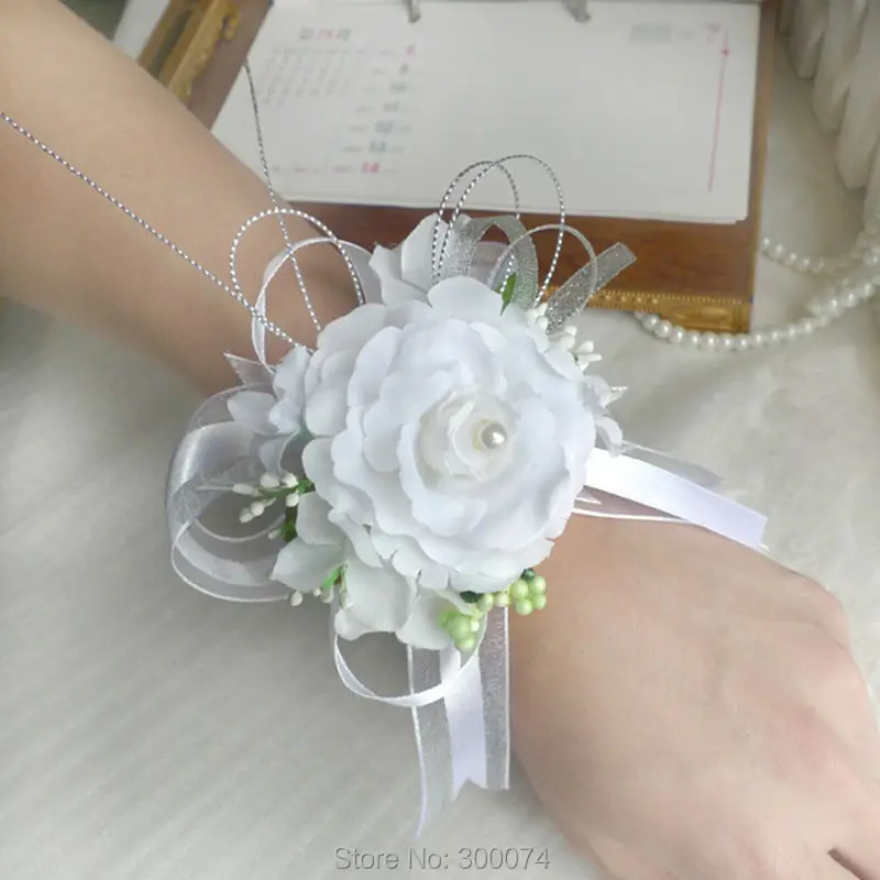 Декоративный цветок для запястья невесты из искусственого шолка|artificial flowers|artificial