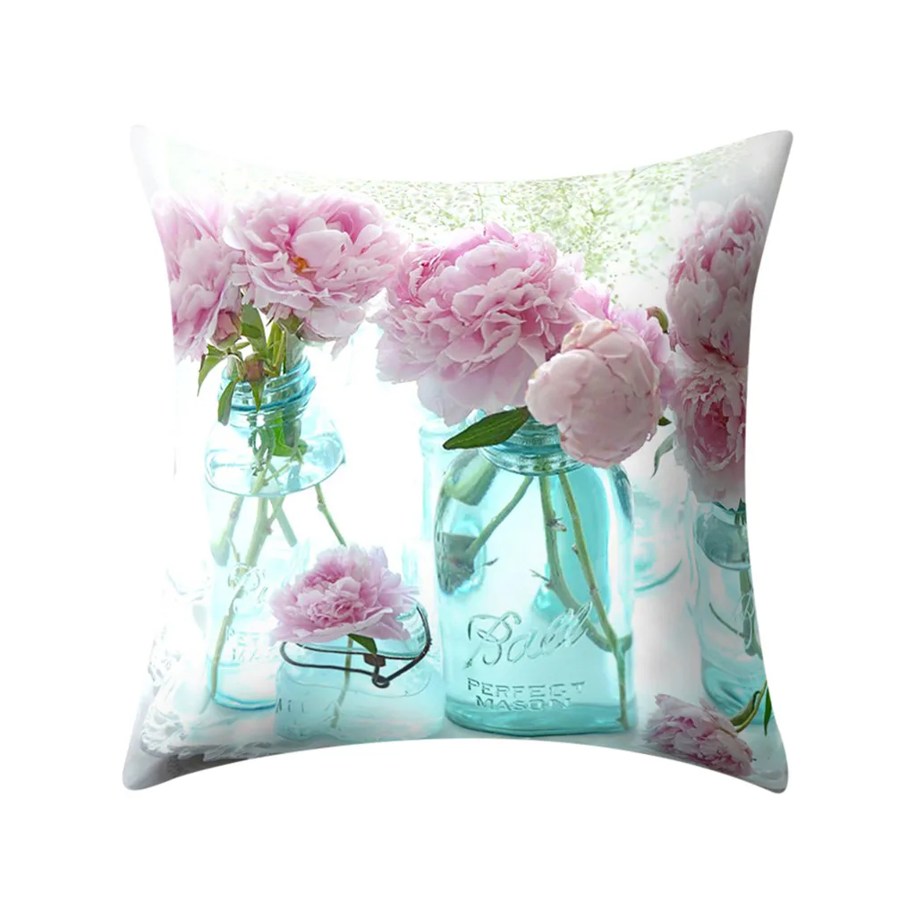 Полиэстеровый чехол для подушки с растительным принтом, наволочка для дивана, наволочка для подушки 45*45 см, декоративная подушка для дома, супер мягкий диван, домашний декор MAR14