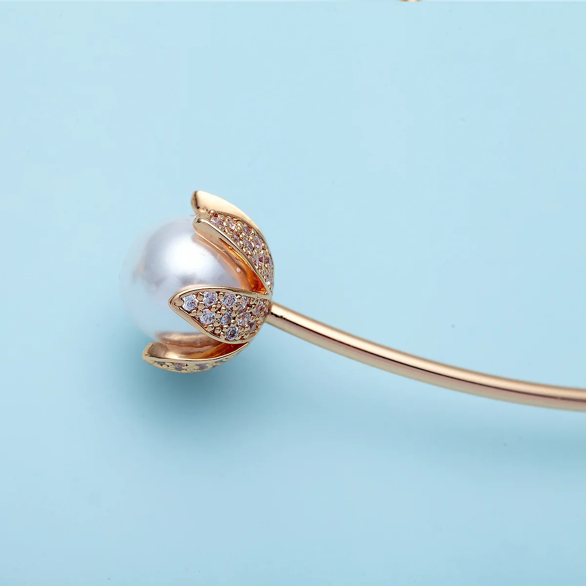 ?? 2019 新ミニマリストオープニングシルバーシャンパンゴールド色範囲ネックレス女性の花パール銅チョーカーネックレス