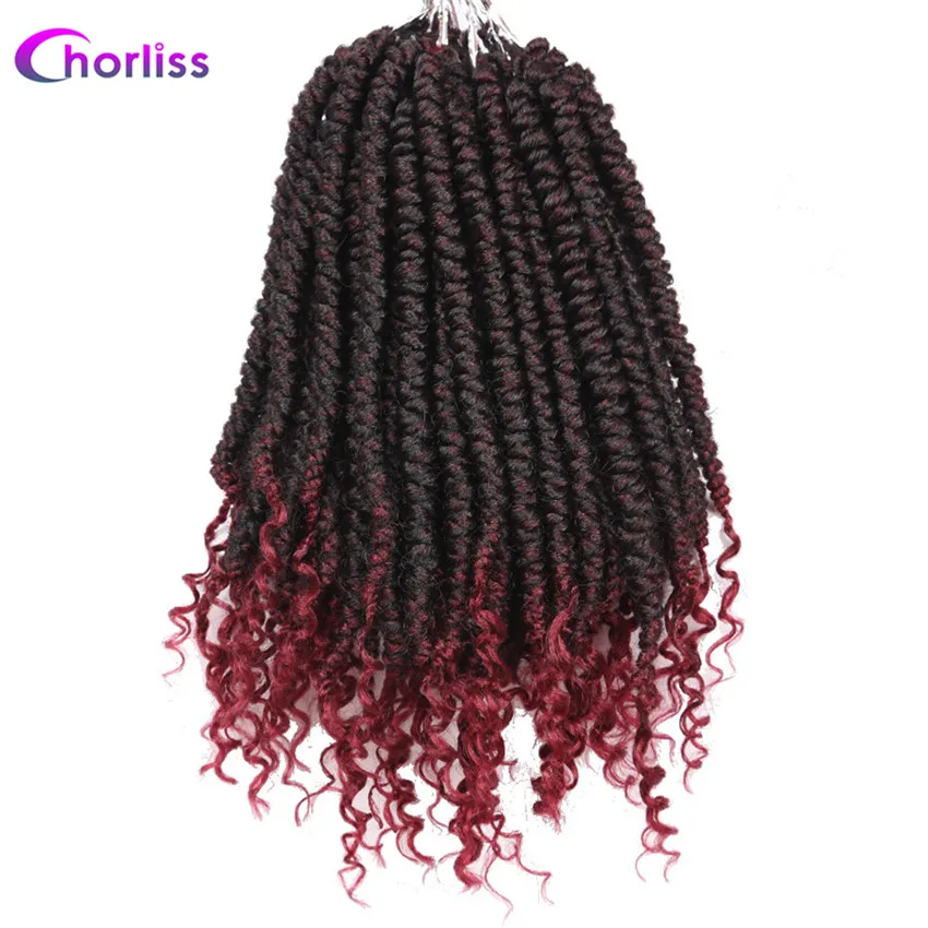 Омбре Сенегальские крученые крючки кудрявые концы 12 дюймов Chorliss Mambo Twist