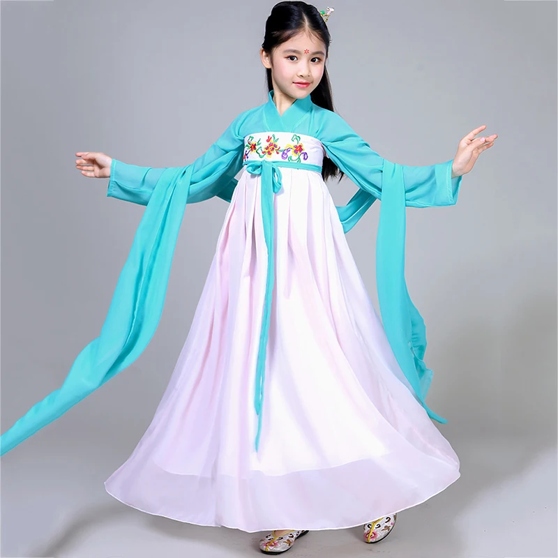 Сказочная юбка Hanfu Национальный костюм для детей принцессы выступлений