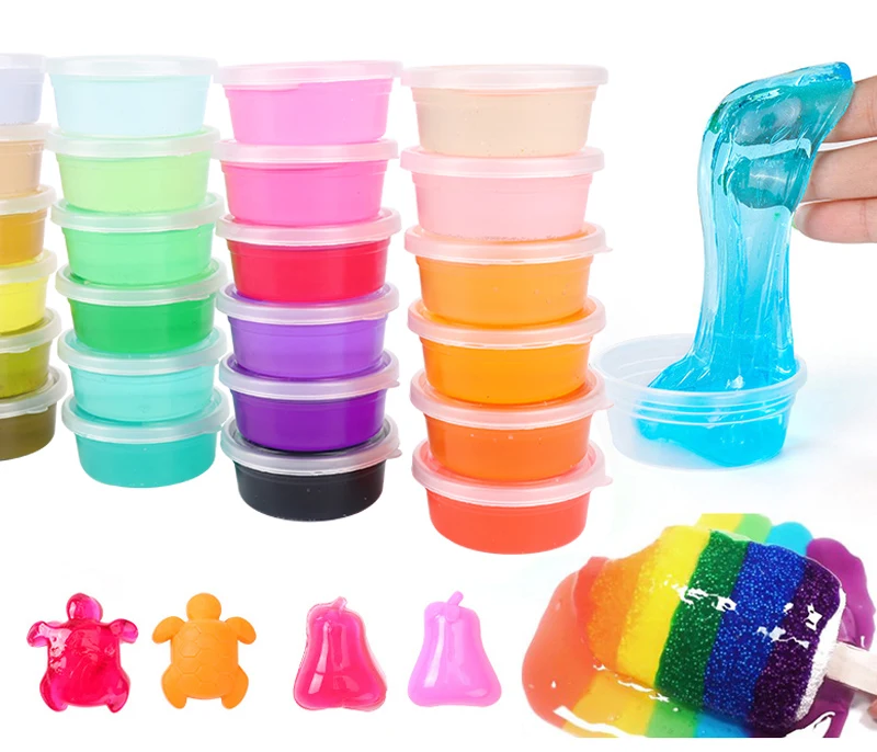 KK Slime кристалл прозрачный Slime DIY наборы игрушки глиняные грязи моделирование рисунок для детей дуя игрушки пузыри пластилин