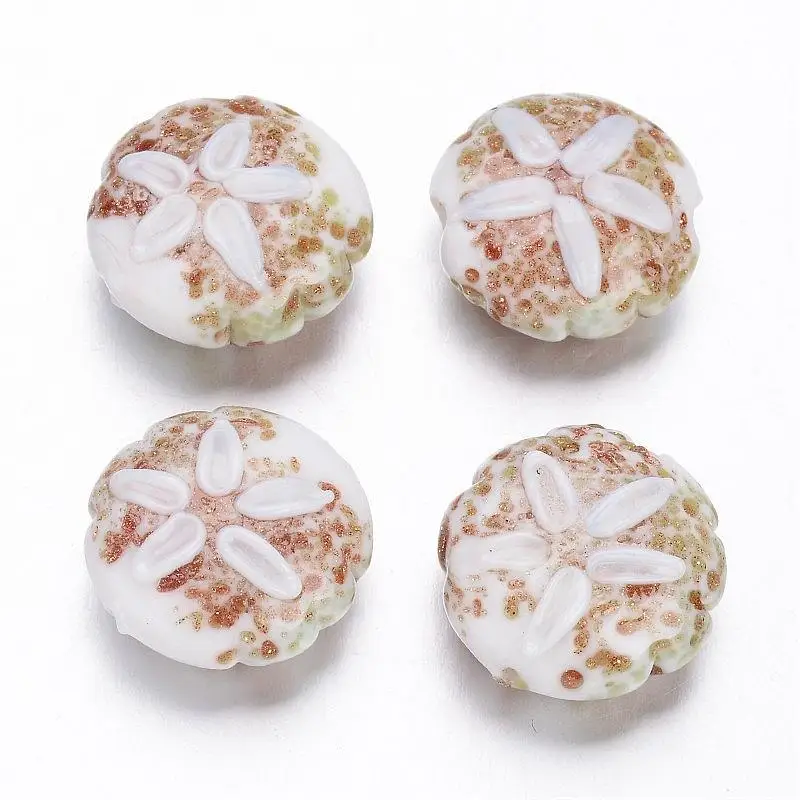 12 шт./лот круглые бусины ручной работы в стиле океана загара 20 ~ 21x9 11 мм отверстие: 2