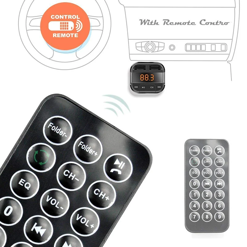 LCAV автомобильный Bluetooth fm-передатчик mp3-плеер с двойным USB зарядным устройством