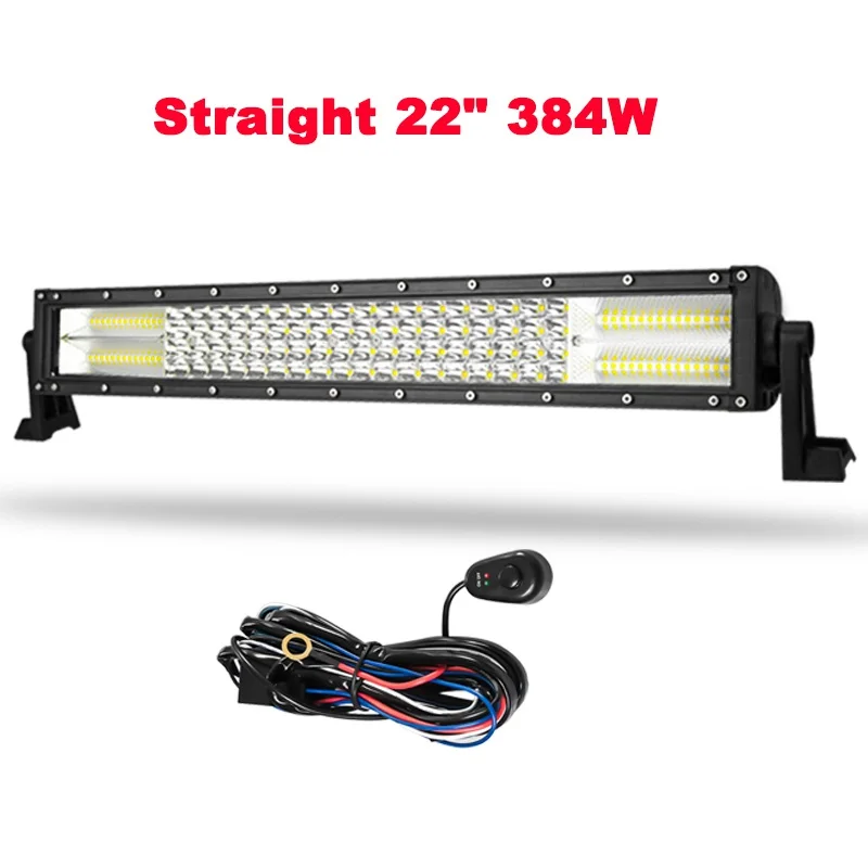 STRAIGHT 22 INCH VISORAK 22 32 42 5" четыре ряда прямой изогнутый СВЕТОДИОДНЫЙ светильник 4x4 4wd внедорожный светодиодный бар для автомобиля лодки 4WD 4x4 грузовик внедорожник ATV Jeep - Цвет: STRAIGHT 22 INCH