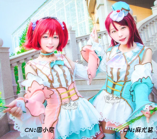 

[На заказ] аниме Love live Sunshine! Белое платье Лолиты Дня Святого Валентина Aqours, костюм диаметром кэнан для косплея, костюм на Хэллоуин