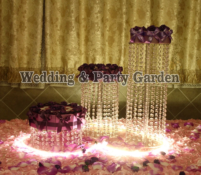

wedding crystal cake stand wedding decoration prop wedding centerpiece 3pcs/lot crystal cake holder D20,25,30,H45,30,15