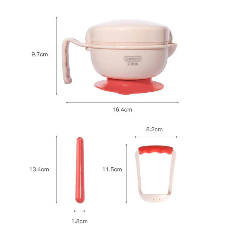 grinder set 9 pcs Beiens измельчитель для детского питания, 9 шт., измельчитель для детского питания, инструменты для измельчения, детский кухонный комбайн, безопасная миска для малыша, инструменты для приготовления пюре - Цвет: grinder set 9 pcs
