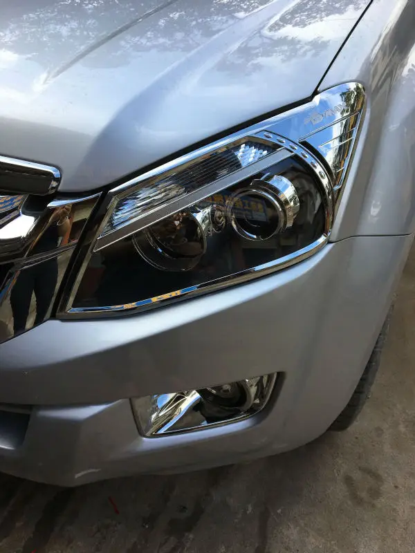 Крышка передней фары из АБС-пластика хромированная для ISUZU D-MAX 2012 2013 2014 DMAX