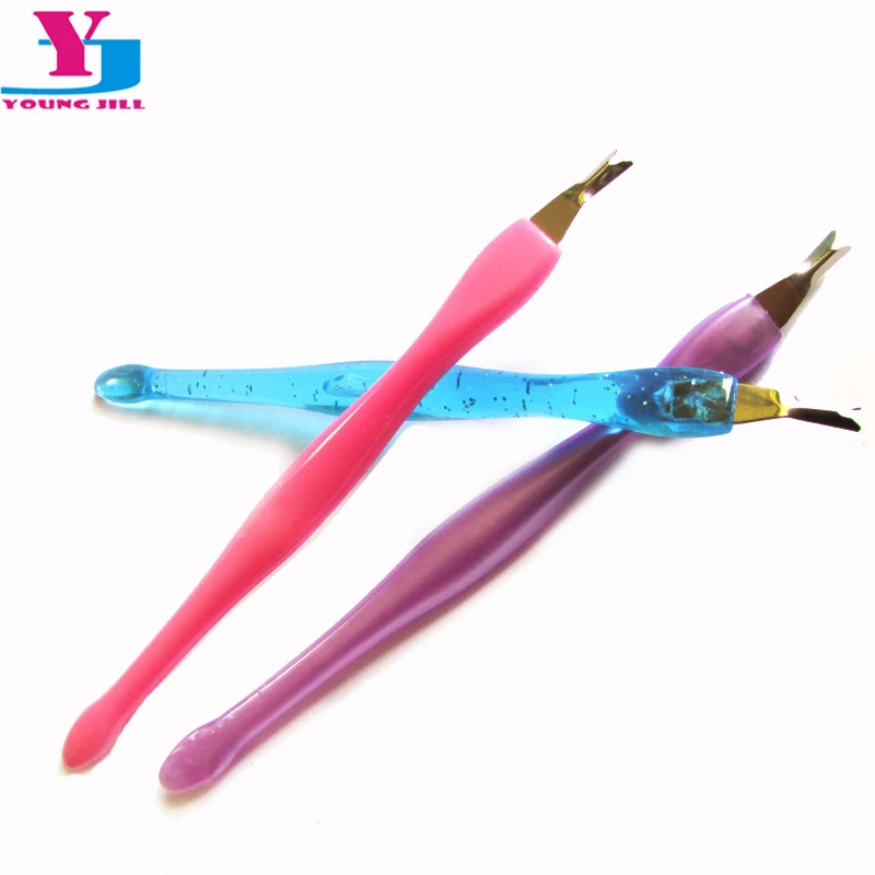 10pcs Cuticle Pusher Trimmer Remover Tips Cosmetic Nail Art Tools Pedicure Manicure Salon Care DIY Free Shipping Professional