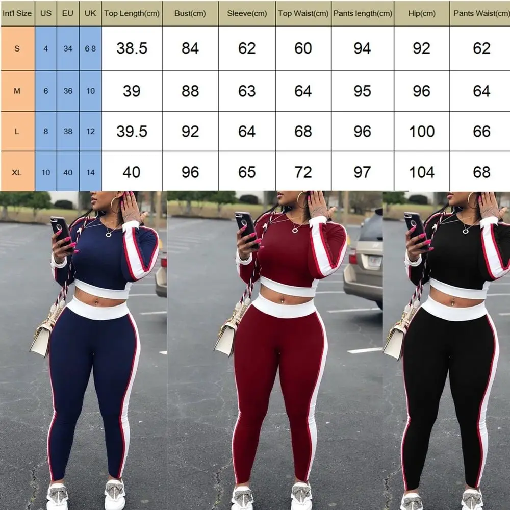 

Custom Your Logo 2Pcs Set Sexy Women Tracksuit Sportwear Sleeve Crop Top Pants Outfit Workout Gym Fitness Athletic Women Clothes