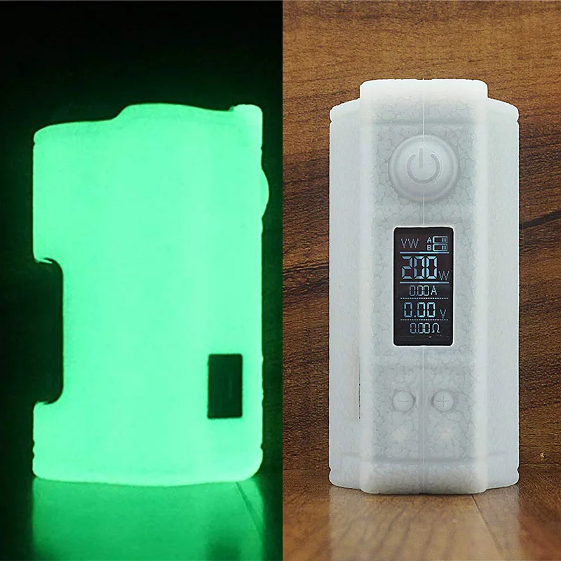 glow clear Текстурированный чехол для Dovpo Topside Dual 200W комплект силиконовый чехол с рукавом обертывание наклейка защитная для GeekVape NOVA 200 W комплект коробка мод - Цвет: glow clear