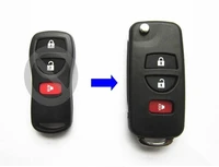3 buttons modified flip remote key shell fits for nissan tiida 21 buttons folding key case