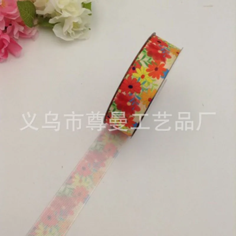 DIY New Ribbon Webbing 2.5CM Digital Printing Clothing Accessories Decorative Whorl Belt Small Flower Series | Дом и сад