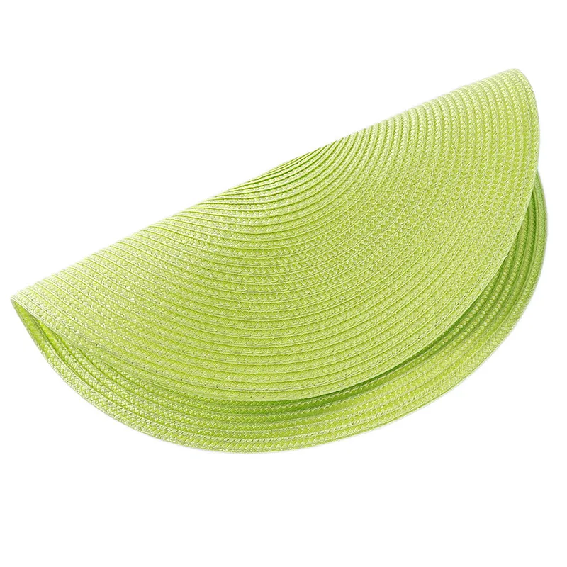 Фото Round Weave Placemat Fashion PP Dining Table Mat Disc Pads Bowl Pad Coasters Waterproof Table Cloth Pad Non-slip Insulation №4