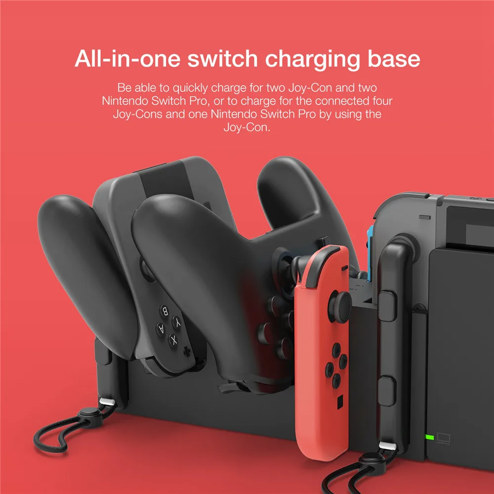 Зарядная док станция для Nintendo Switch NS Joy Con ручки одновременно Зарядное устройство