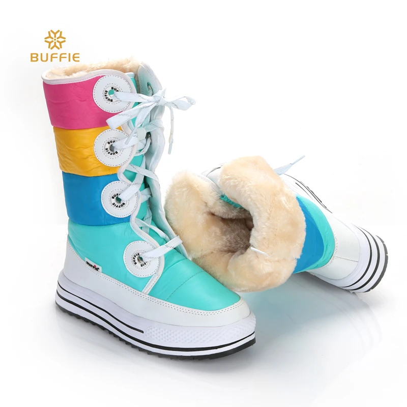 2017 г. Новые женские сапоги до колена модные зимние Нескользящие качественные