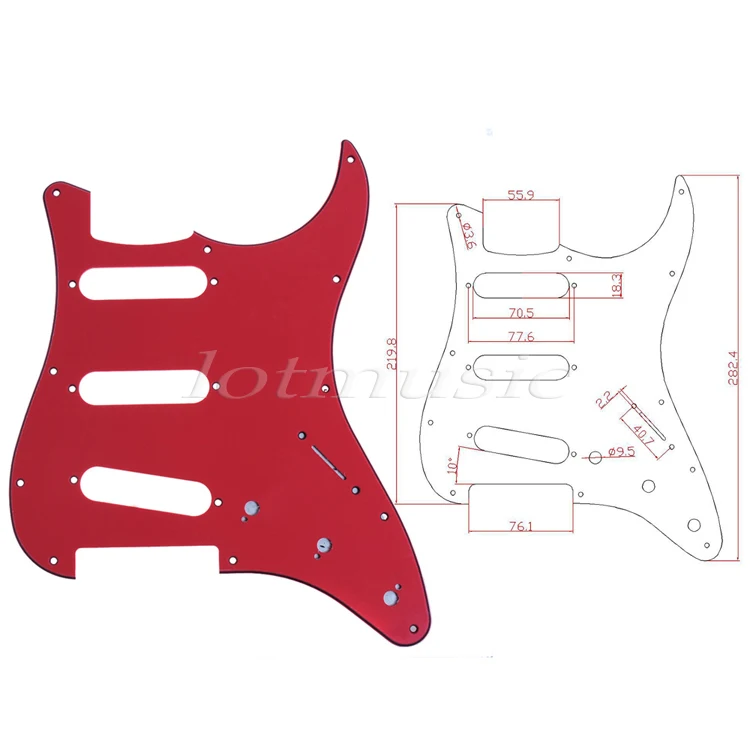 3 шт. разные цвета 11 отверстий маркер для Fender Strat Стиль Гитара Замена|strat pickguard|fender