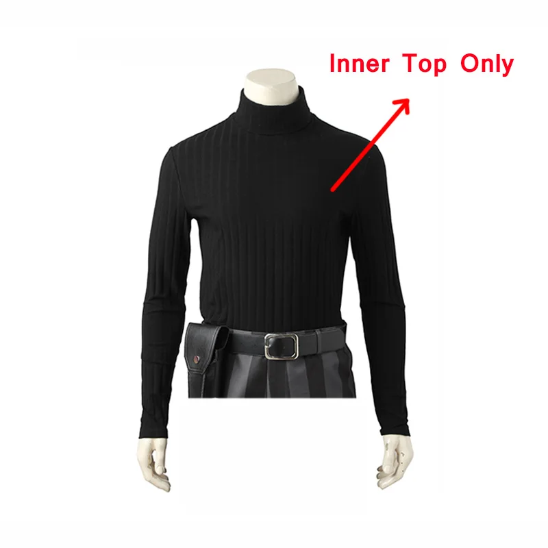 Inner Top Only Костюм Человека-паука Noir Косплей черная кожаная куртка наряд супергероя реквизит для Хэллоуина вечерние аксессуары для взрослых мужчин на заказ - Цвет: Inner Top Only