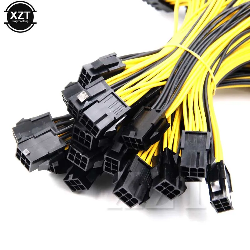 Разветвитель PCI-e GPU VGA кабель питания 6 дюймов Molex 6-pin PCI Express на 2 контакта PCIe 8 (6 + 2)