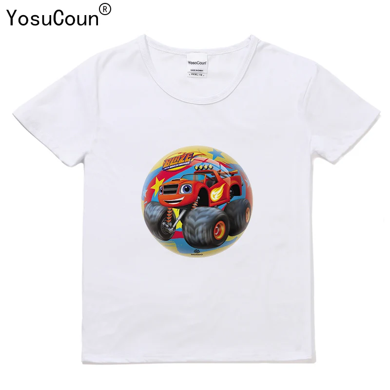 Футболка для мальчиков; детская футболка с изображением машины монстра; детская футболка с короткими рукавами; футболка для малышей; T176X - Цвет: T1767