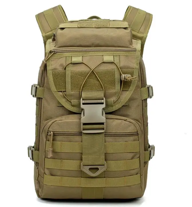 Высокое качество 40л Военный Тактический Рюкзак Molle водонепроницаемый нейлоновый пакет для мужчин Mochila Militar рюкзак для отдыха на природе походная Сумка для кемпинга - Цвет: Brown