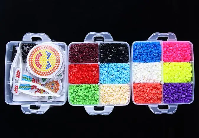 Perler Beads 9000 шт. в коробке набор 5 мм Hama предохранители 6 шаблонов + железная бумага 3