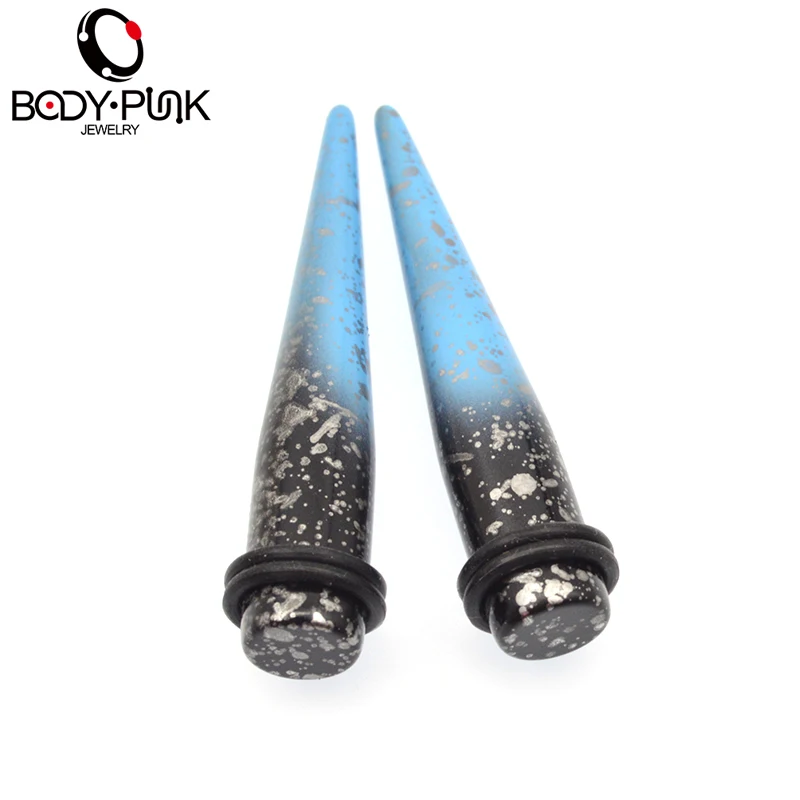 Боди Панк синий блестящий точечный 2 шт Акриловые подтяжки растягиватель твердое