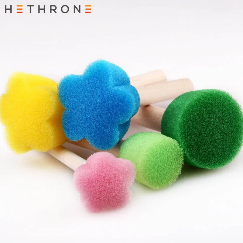 Hethrone 5 шт./компл. креативные красочные набор кистей для рисования для детей рисунок акриловые Краски ing товары для рукоделия акварель масло щетки