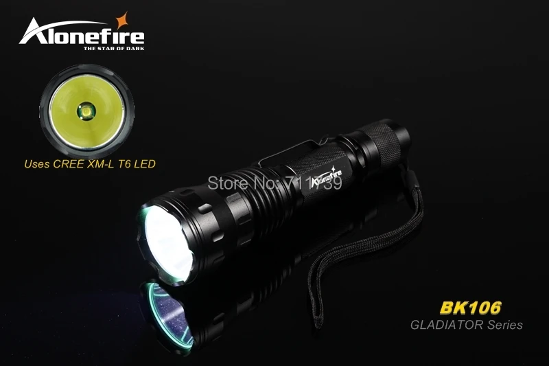 AloneFire BK106 серия гладиаторов CREE XM-L T6 LED 5 режимов прожектор Портативный