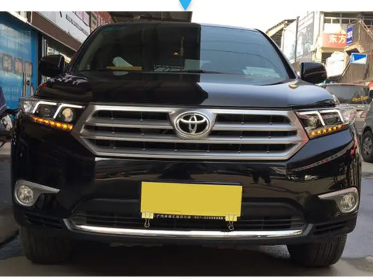 AKD автомобильный Стайлинг фар в сборе для Toyota Highlander светодиодный фонарь 2012 светодиодный DRL H7 D2H Hid вариант Ангел глаз би ксенон луч