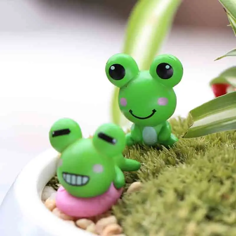 3 стиля Милая лягушка Мини изделия из смолы Сказочный Сад миниатюрные DIY