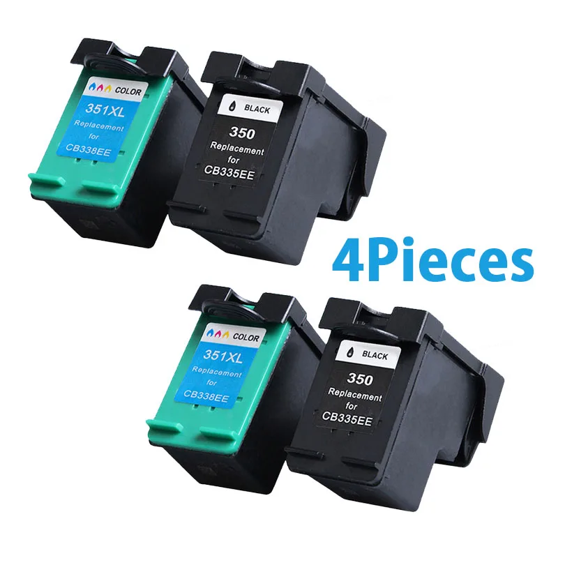 4 шт. XiongCai совместимые чернильные картриджи для HP 350 351 C4200 D4263 5780 5730 5785 C4480 принтеров