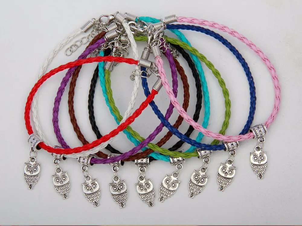 Горячая продажа 50 шт винтажные серебряные маленькие подвески в виде совы