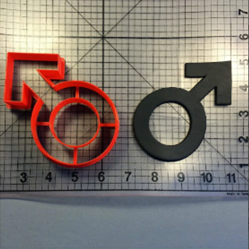 

Мужской знаменитый символ, набор для печенья, резак для помадки, инструменты для украшения тортов, изготовленные на заказ 3D печатные помадки