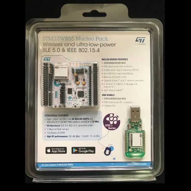 P NUCLEO WB55 развития Наборы ARM BLE Nucleo пакет в том числе usb ключ и 68 с STM32WB55