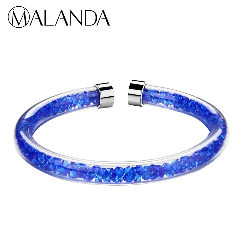 Malanda бренд 2017 Оригинальный Кристалл от Swarovski Модные прозрачные Magic Браслеты
