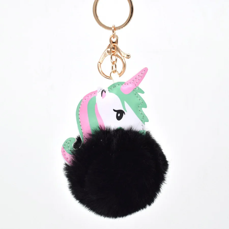 Kawaii Единорог Мягкие игрушки брелок Unicornio ключ кулон Забавные животные Дети