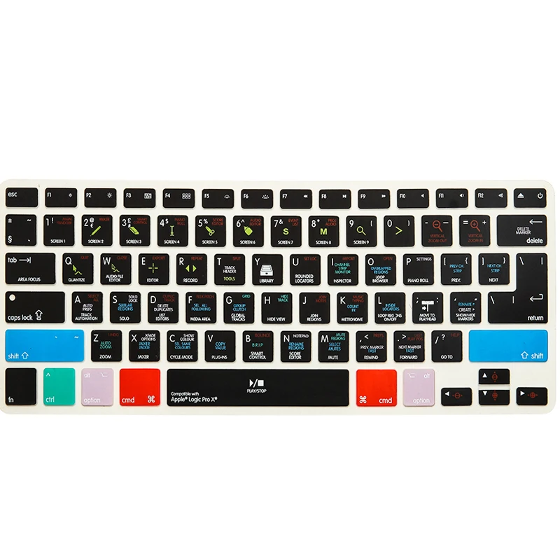 A1278 Ableton Live Logic Pro X Avid инструменты ярлык Клавиатура Чехол Для iMac Macbook Air 13 15 KC_A1278 Media |