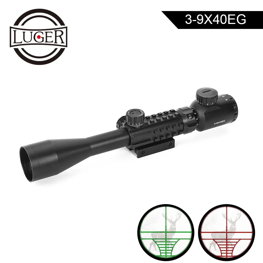 Охотничий оптический прицел LUGER 3 9X40 наружный тактический для страйкбола