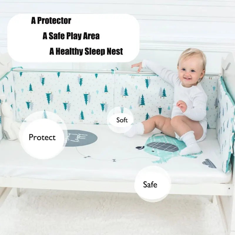 Infant Crib Bumper Newborn Bed Crib Side Protect Bumper 130*30cm One PC Baby Room Bedding Room Decor Cribs For Boys Girls
