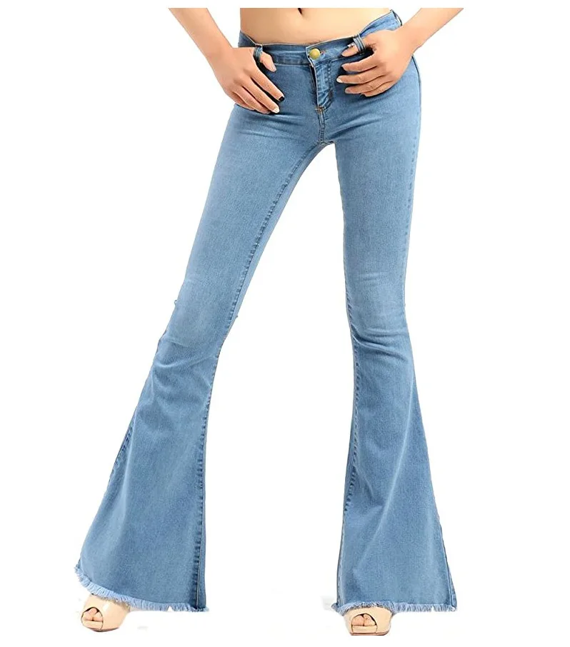 2019 spring and autumn new jeans female temperament fashion tassel slim flared women sexy pant |