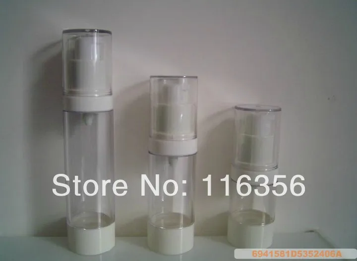 

15ml white airless vacuum pump lotion bottle used for Cosmetic Container