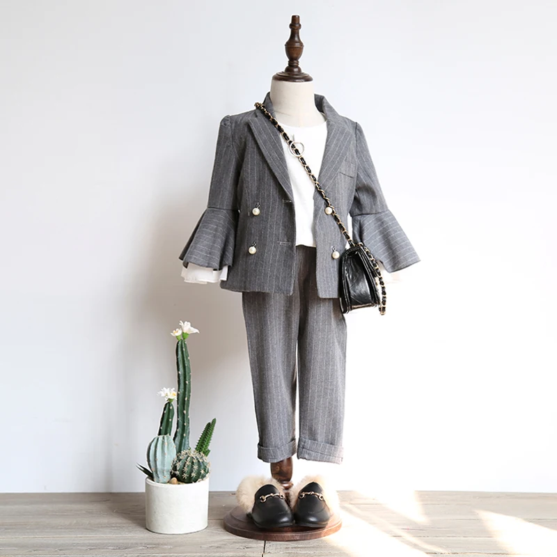 Продавец Набор! Костюмы для торжественных случаев девочек Свадебные модные