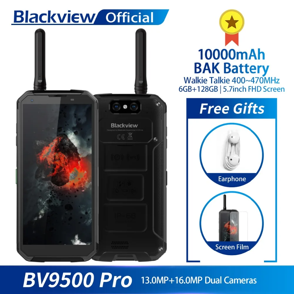 

Blackview BV9500 Pro Водонепроницаемый иди и болтай Walkie Talkie “иди и смартфон 6 ГБ Оперативная память 128 Гб Встроенная память Octa Core 5,7" FHD 10000 мАч Батарея ...