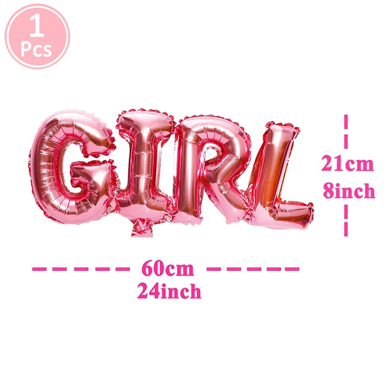 pink girl Детские воздушные шары из фольги, реквизит для фотостудии, вечерние украшения для мальчиков и девочек - Цвет: pink girl