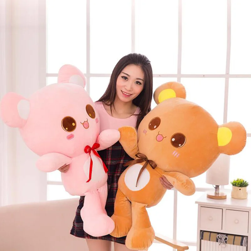 Мягкая плюшевая игрушка Miss Bear кукла с галстуком бант пара медведей подушка в виде